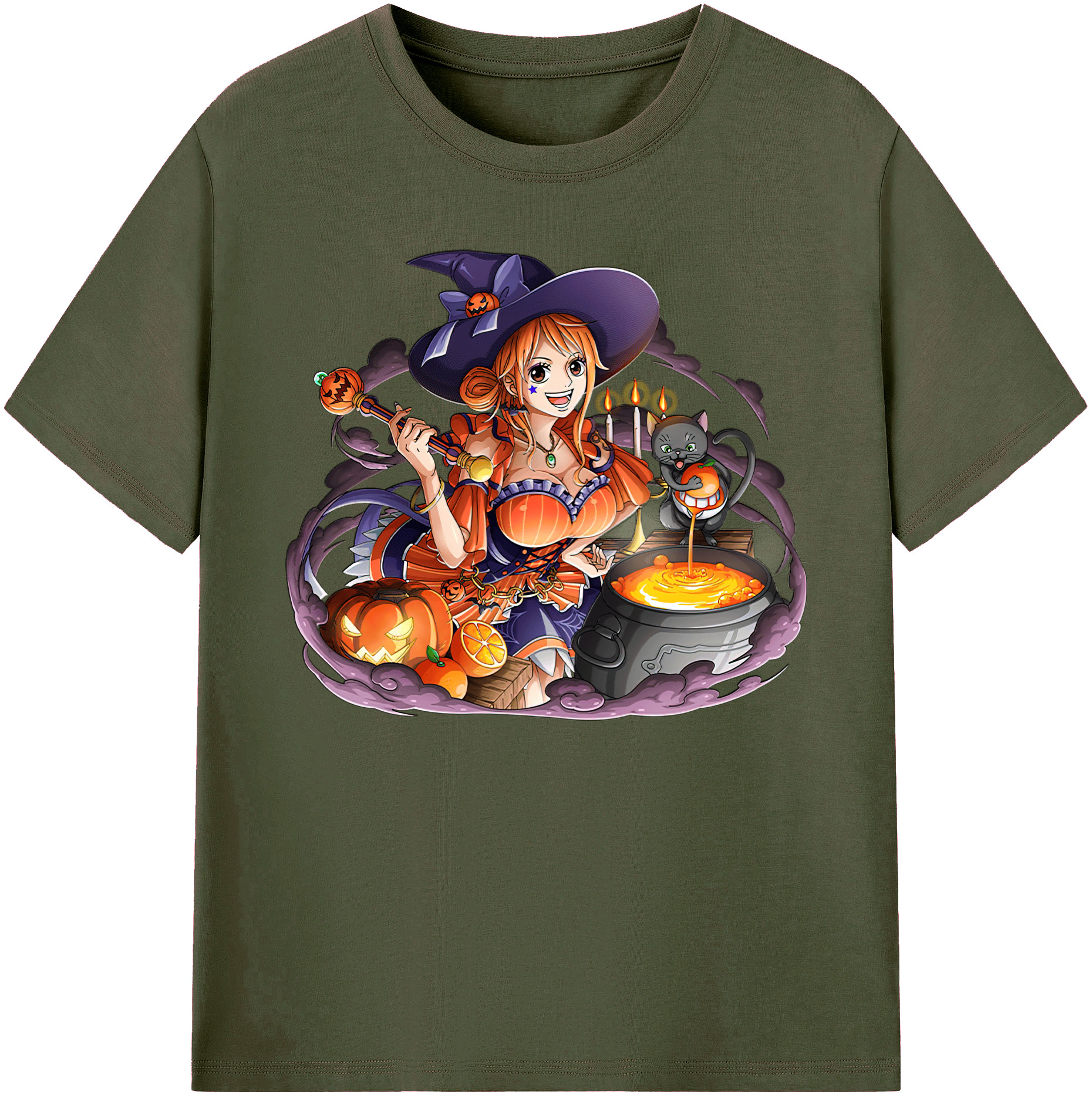 （画像用） ワンピース ナミ ONE PIECE Nami 綿100％ メンズ半袖Tシャツ｜肌触りやわらか＆通気性